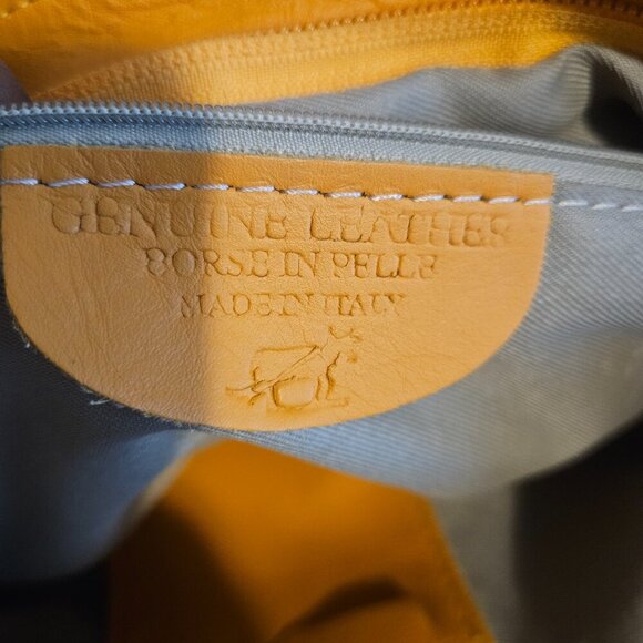 🔆3 for $15! Vera Pelle Leather Crossbody Handbag - Picture 7 of 8